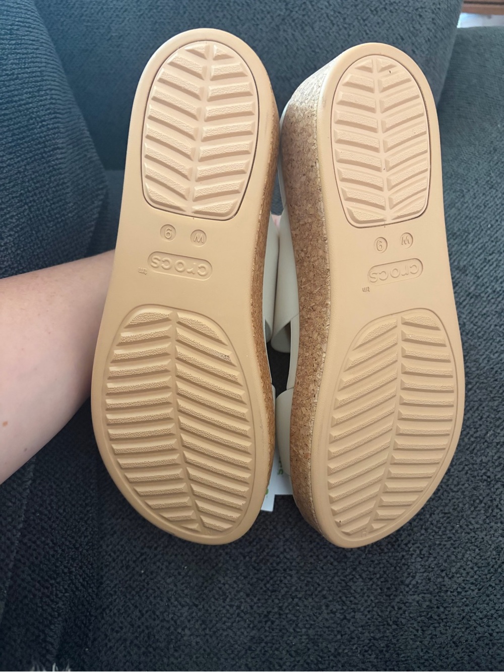 CROCS Dual Buckle Slide Sandals in Ivory - Picture 3 of 3